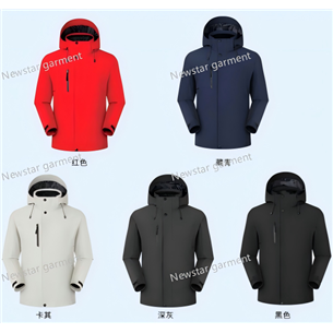 man and woman      style: LJ-芯甲01     shell: 100% polyester double warp knitting memory fabric     lining: 100%polyester T800  anti-static