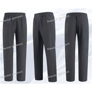 MAN AND WOMAN LONG PANT WITH ELASTIC WAISTBAND in front/side/back view